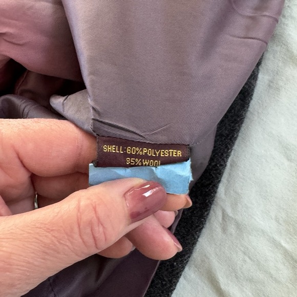 Peabody House Vintage Wool Dark Gray One Button Blazer Size 11/12 - Picture 9 of 14